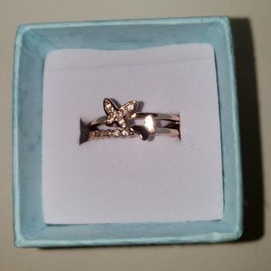 Open double butterfly fashion/stylish ring